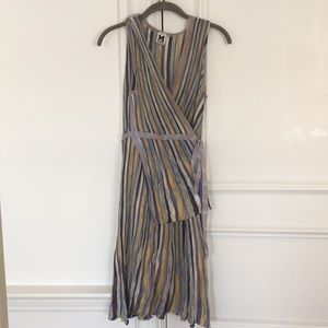 M by Missoni Tan and Brown Asymmetrical Sundress